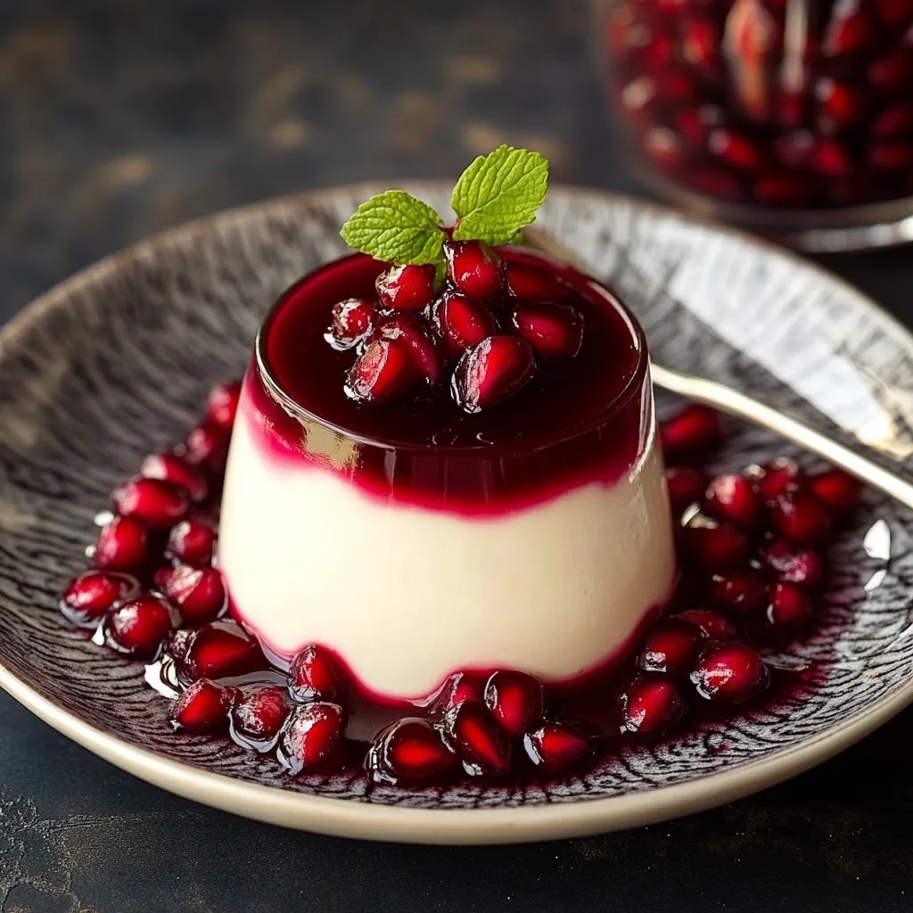 Granatapfel Panna Cotta