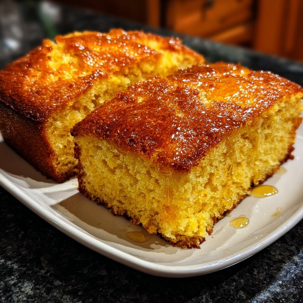 Honig Cornbread goldbraun