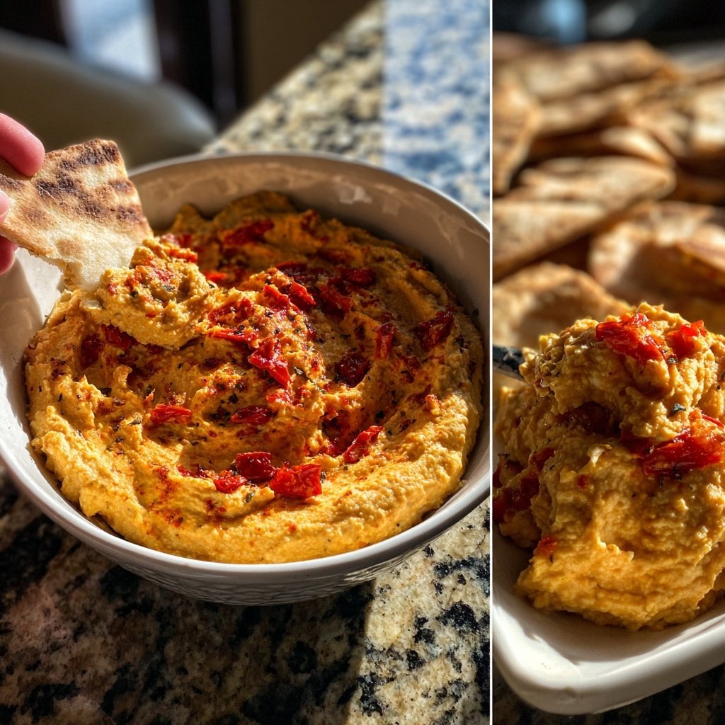 Geroesteter Roter Pfeffer Hummus