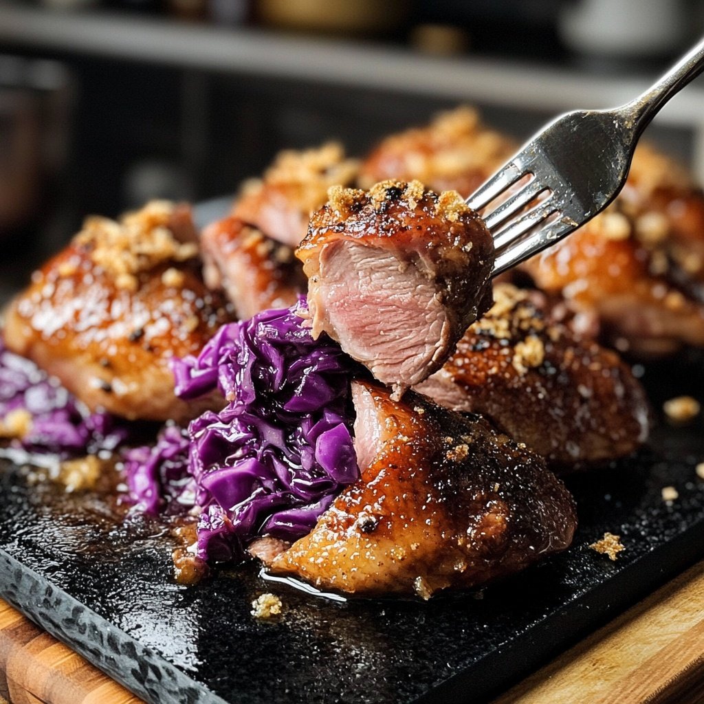 Wildente mit Rotkohl