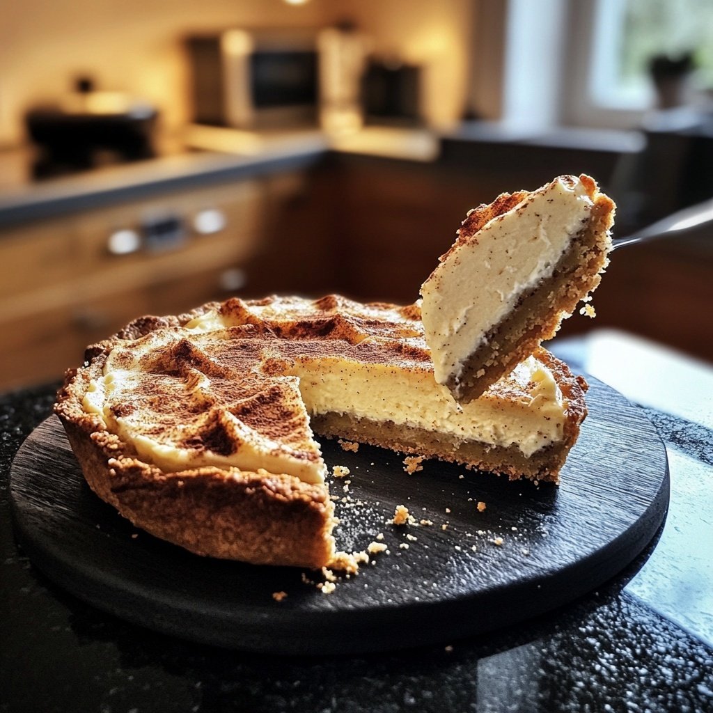 Cremiger Käsekuchen mit Spekulatiusboden