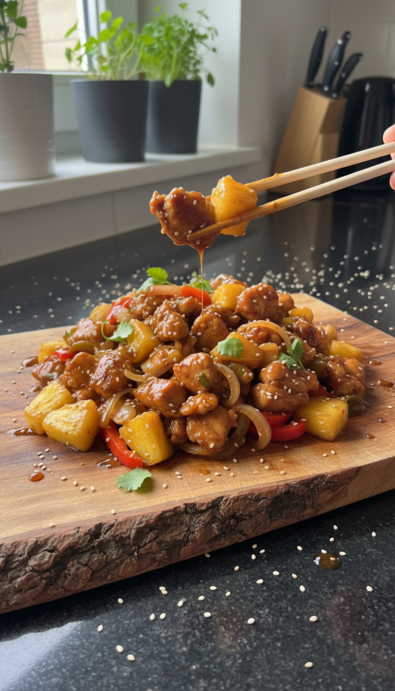 Ananas Hähnchen Wok Genuss