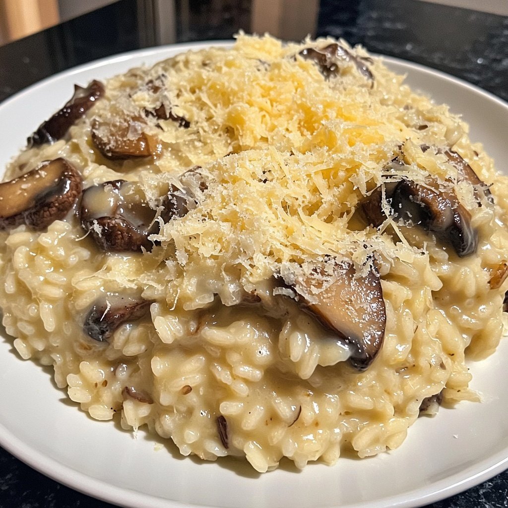 Ofenrisotto mit Pilzen und Parmesan