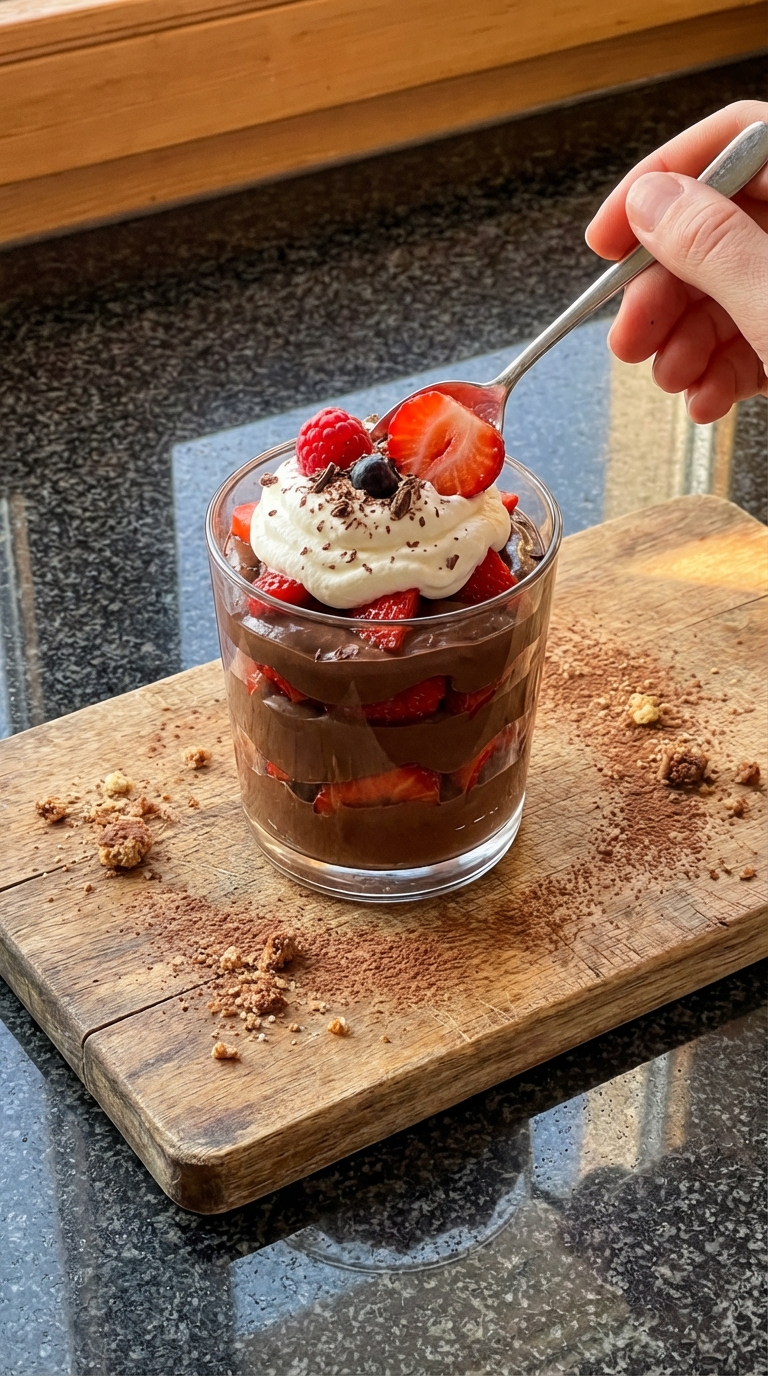 Erdbeer Schoko Schicht Becher​