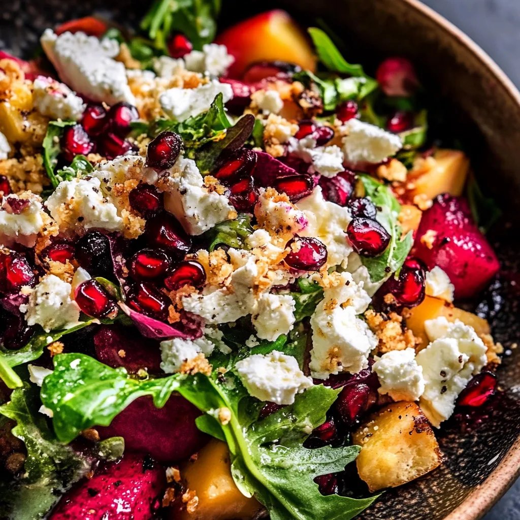Butternusskürbissalat mit Granatapfeldressing