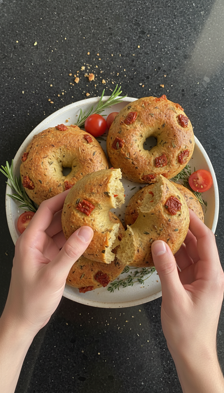 Tomaten Kräuter Protein Bagels​