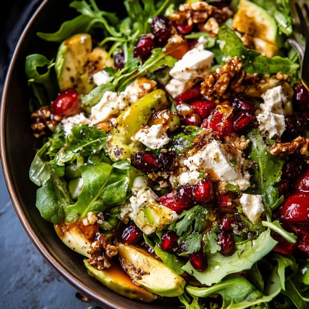 Weihnachtssalat mit Honig-Senf-Dressing