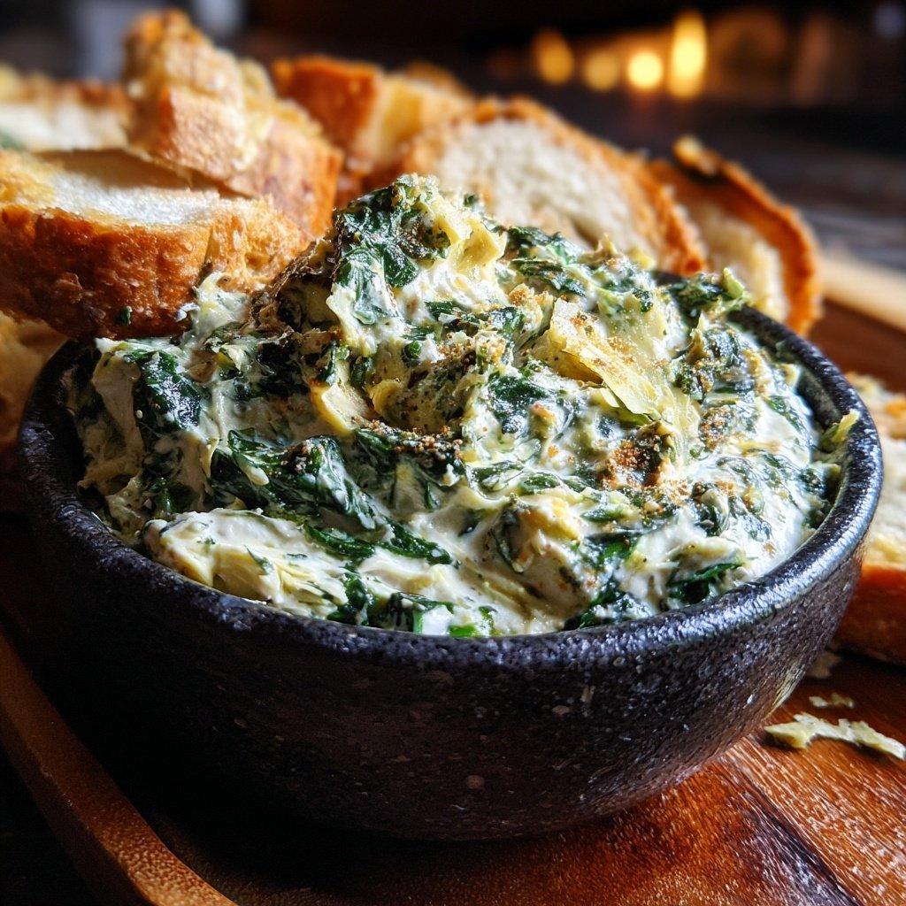 Spinat Artischocken Dip cremig