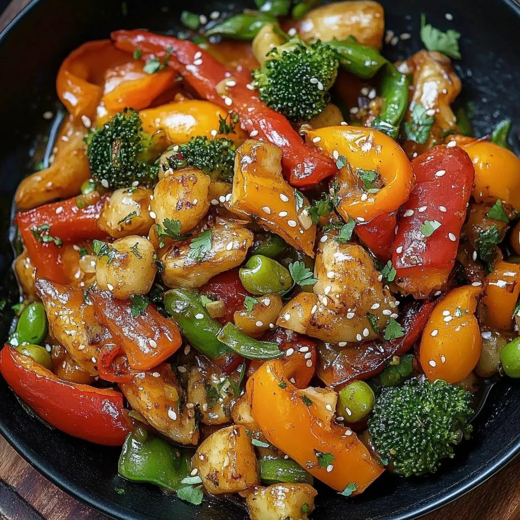 Gemüsepfanne mit Hähnchen – Bunt, gesund und voller Geschmack!