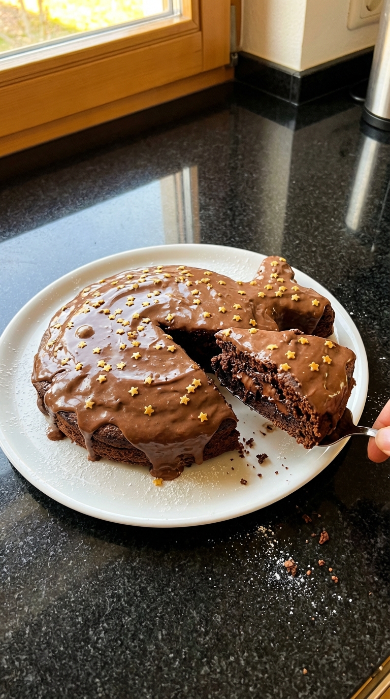 Schoko Fudge Kuchen Fisch Sternzeichen
