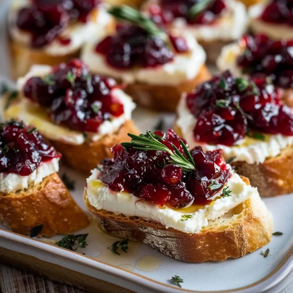 Cranberry und Brie Crostini