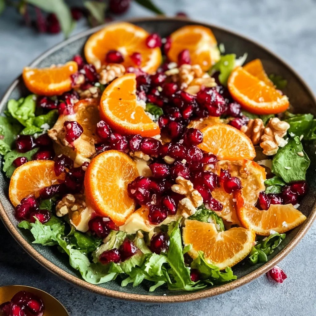 Winterlicher Salat mit Granatapfel und Orangen