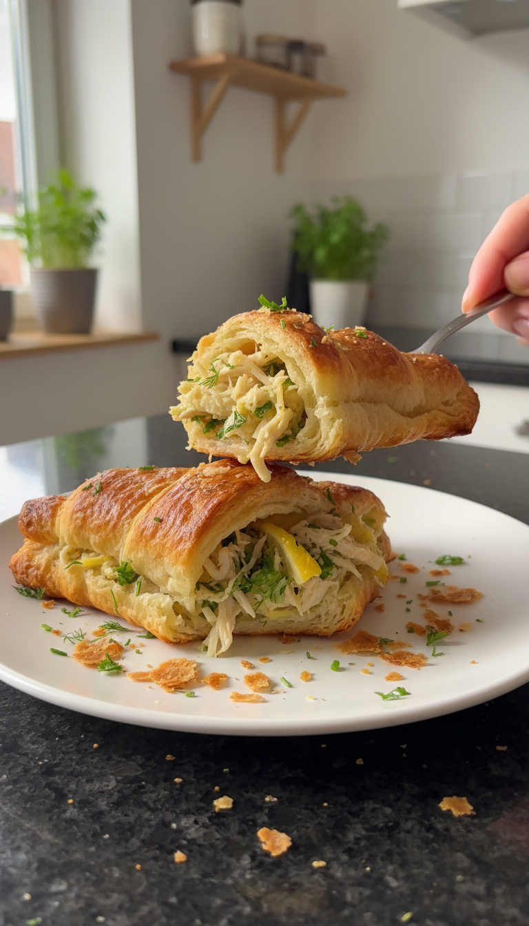 Zitronen Hähnchen Croissant Wrap​